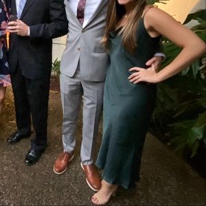 Green Cowl Neck Maxi